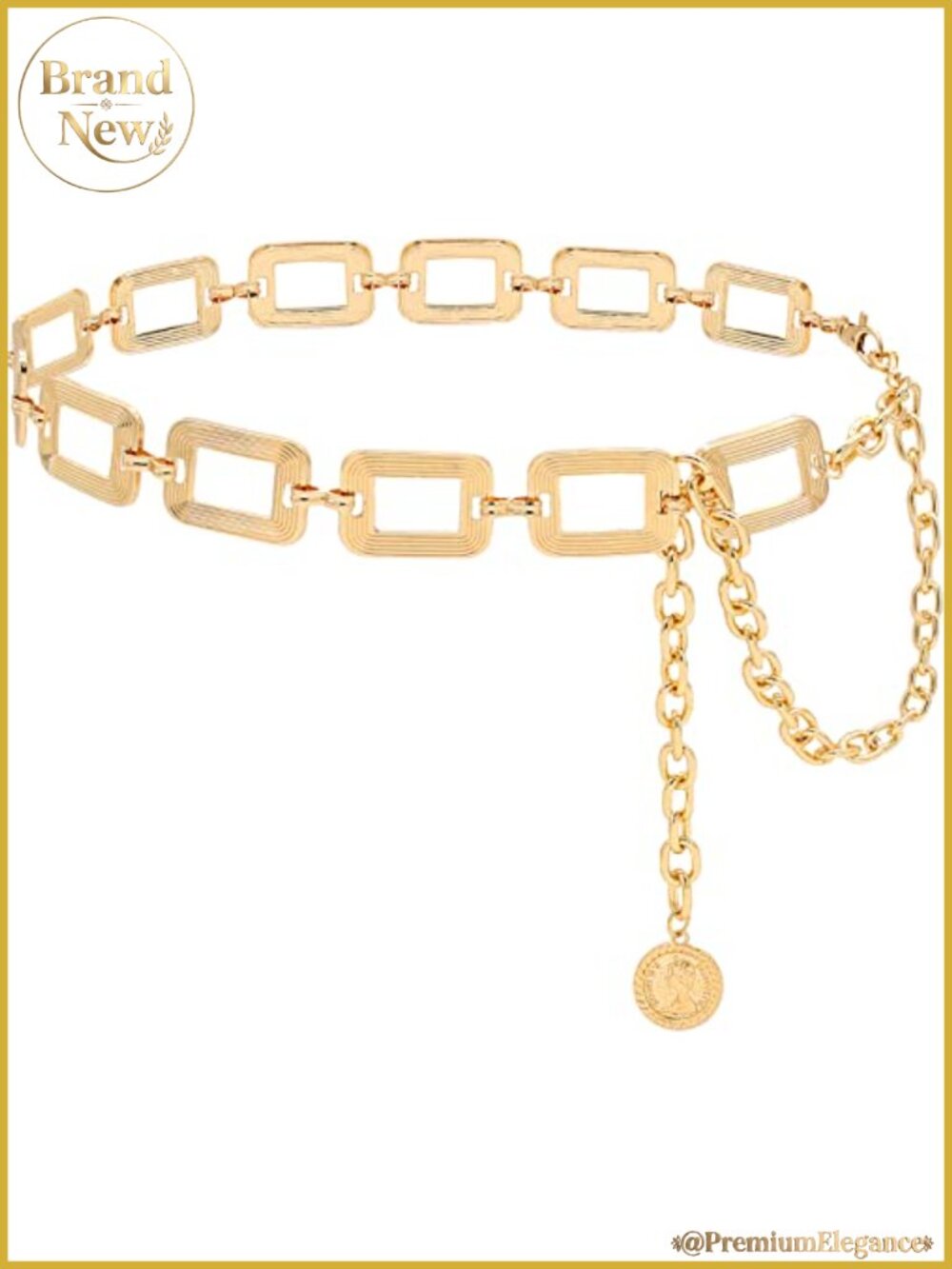 Chain Metal Waist Belt Square Link Belly Chain